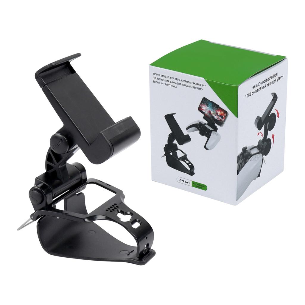 Multiple Angle Smartphone Holder Adjustable Stretchable Clip with Strong Metal Base Suitable for P5 P4 Game Controllers