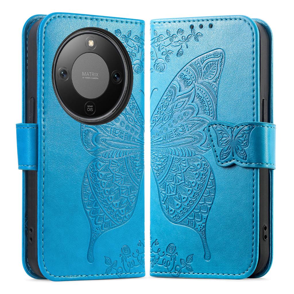 For Honor X70 5G/Honor X9d 5G/Honor Magic8 Lite 5G Case with Strap Butterfly Pattern PU Leather Wallet Phone Cover