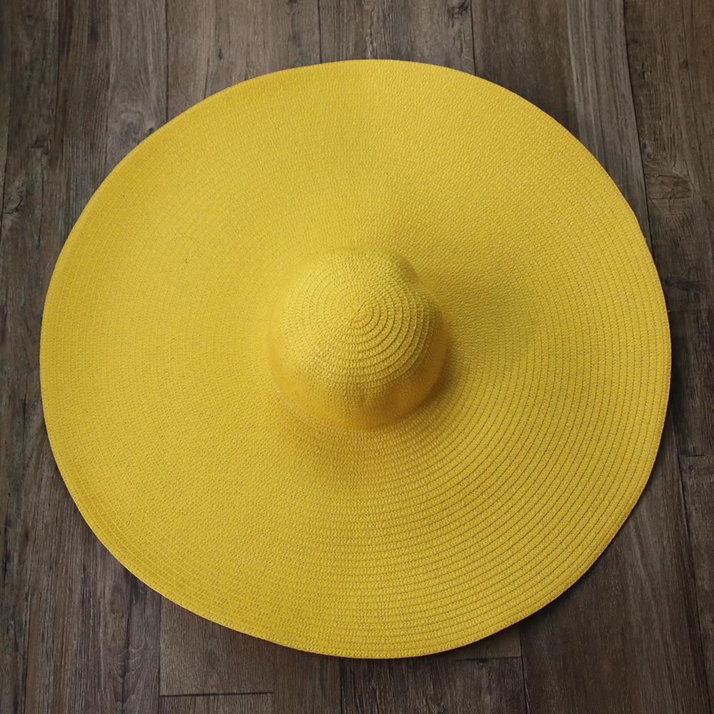 Women's European and American style sunshade hat, beach photo hat, wide-brim hat, foldable straw hat, sun hat CM