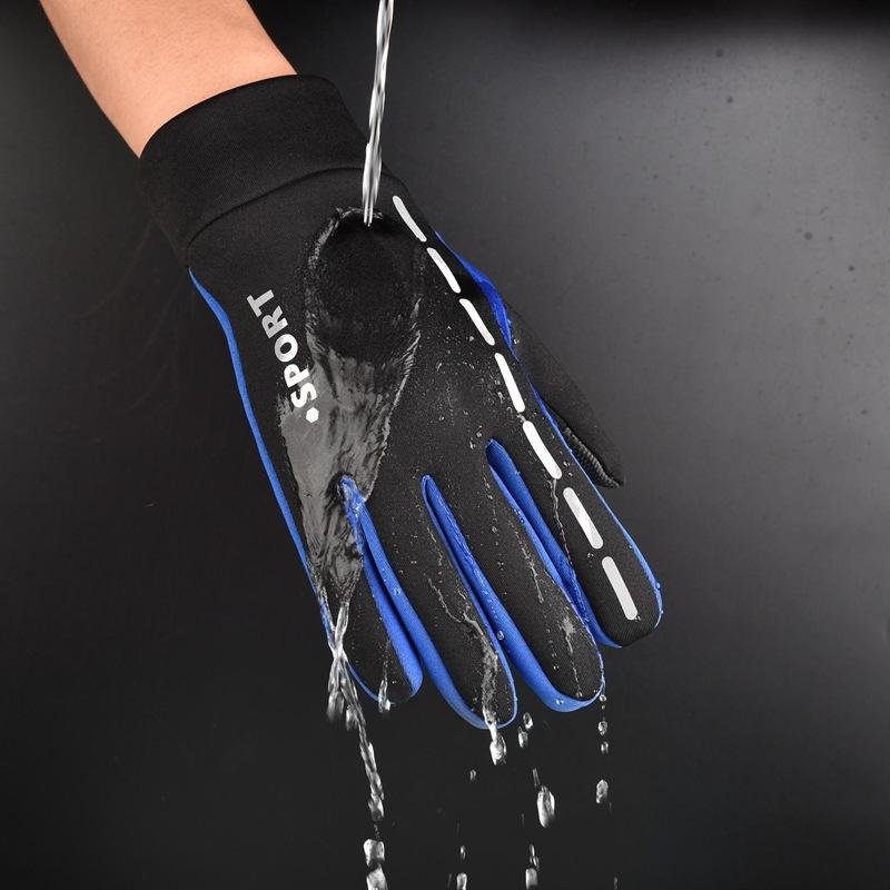 Warm Gloves In Autumn and Winter Men and Women Outdoor Cycling Exercise Fitness Bike Exercise Cold Proof Plus Velvet Touch Screen Gloves