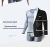 Men's Thermal Low-Neck V-Neck Cotton Suit: Velvet-Lined Sweater & Pants for Autumn/Winter