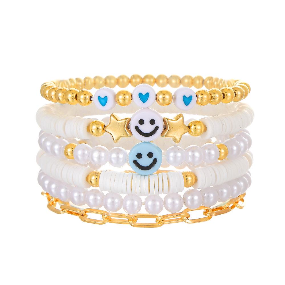 Taylor Swift Fan Colorful Soft Clay Bracelet Set - Handmade English Name Jewelry for Women