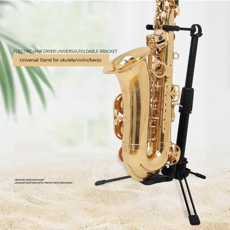 Foldable Portable Alto Tenor Saxophone Stand Sax Tripod Holder Instrument Saxophone Accessories for Alto Tenor Saxophone