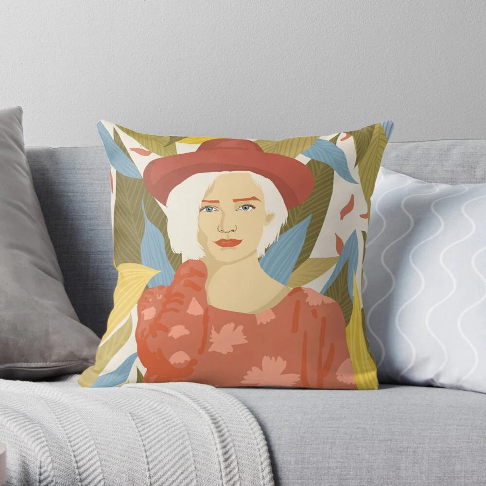 Simple Bedroom Living Room Decoration Sofa Bed Pillowcase Abstract Human Animal Flower Pattern Home  Cushion Cover