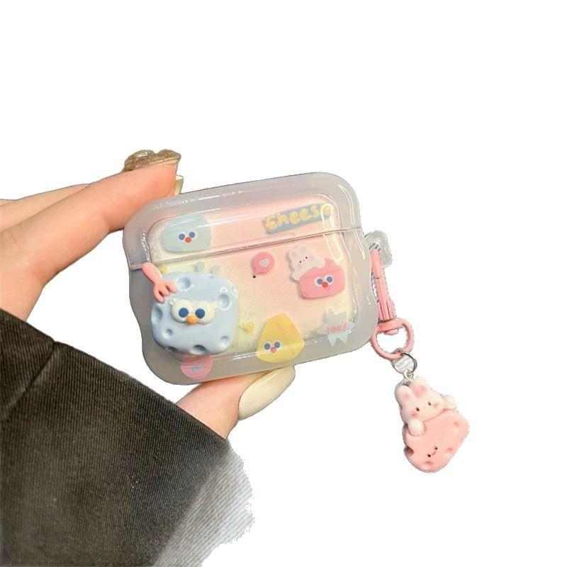 ins smudge cute blue cheese for airpodspro1st generation Apple earphone case Bluetooth 1st generation 1st generation