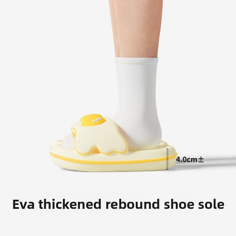 Summer Thick Sole Unisex Eva Slipper With Pancake Egg Design For Couples