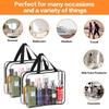 Große Klare Kosmetik-Kulturbeutel-Organizer-Tasche, Transparente Plastik-Tragetasche, Wasserdichte Transparente Kleine Klare Handtasche Geldbörse