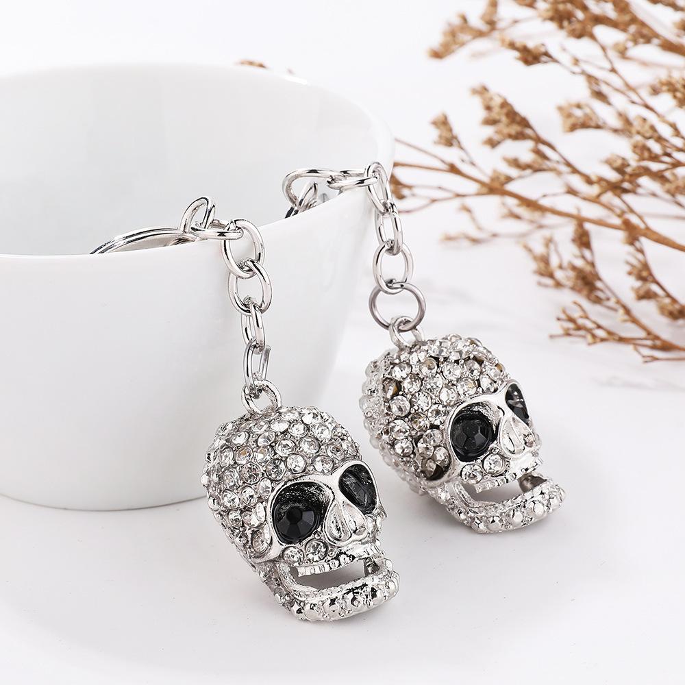 Skull Head Keychain, Ghost Head Car Key Pendant, Men's Metal Jewelry, Halloween