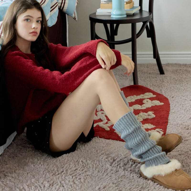 Biarritz socks Eiffel Lip Blank Wool Warmer 5 colors