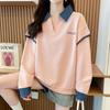 Navava Nt2261 Long Sleeve Sweatshirt Unique Stitch Collar