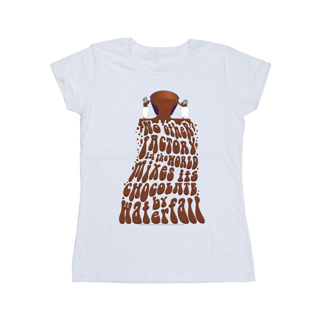 Willy Wonka Womens/Ladies Chocolate Waterfall Cotton T-Shirt