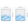2 Stück Party Luxus Mehrfarbige Glasbecher Personalisierte Trinkgläser Eisbergförmiger Glasbecher Kreativer Berglandschafts-Tassen