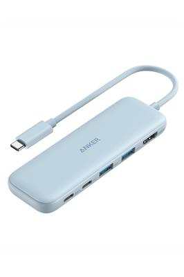 Anker 332 Hub 100W USB PD 4K HDMI 5Gbps Data Ports USB-C (5-in-1) Blue, Support, Port, High-Speed Transfer, USB-C/USB-A