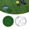 Golf Putting Cup and Grass Style Cover Set for Backyard Practice, Round Cup with Removable Cap and 3-Hole Base Design