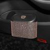 Shimmering Rhinestone Car Seat Back Trash Basket Hanging Mini Desktop Trash Can  Office