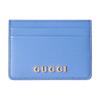 Script Logo Hardware Leather Card Holder Women's Lilac