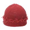New autumn and winter hole-knitted wool hat female yuppie melon fur hat landlord hat Korean version versatile trendy men's and women's cold hat