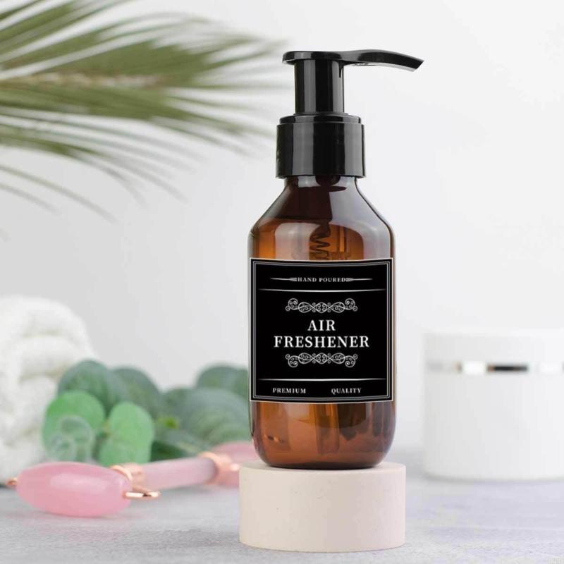 62KD 12Pcs Waterproof Labels Sticker Set for Glass Soap Dispenser and Plastic Bottles