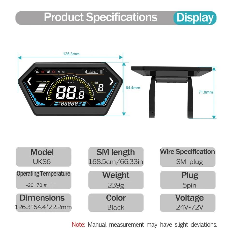 KUNRAY XYD-UKC6 3000W Controller Motore BLDC per E-Bike 100A Display Onda Sinusoidale Accessori per Scooter Elettrico Senza Spazzole Tensione 48V
