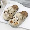 2026 New Cute Cartoon Baby Girls Soft Outdoor Sandals - Closed-toe Slippers with Soft Sole