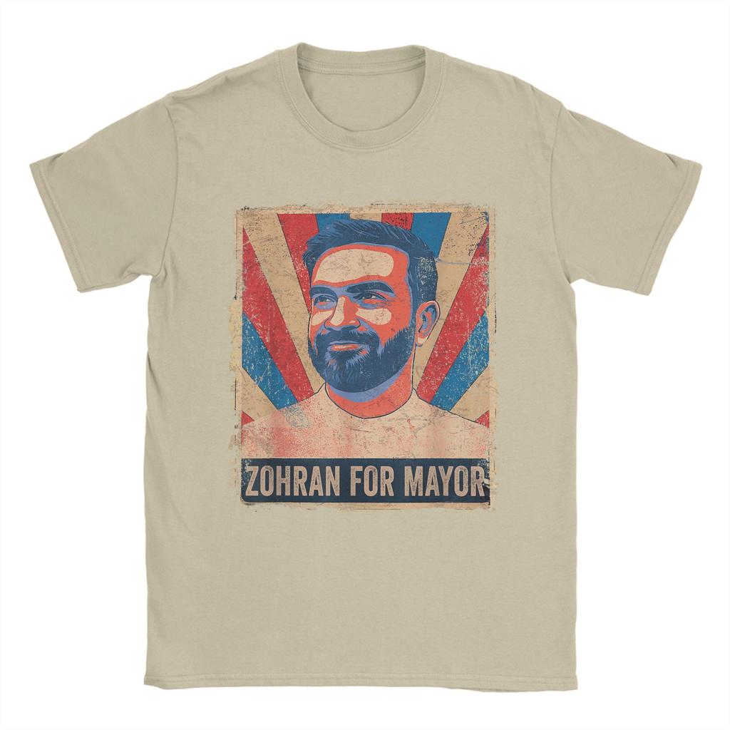 Men's T-Shirt Zohra Mamdani For Mayor Zohran Mamdani T Shirts Harajuku  Summer Tee Shirt Y2K Fun Cotton Clothing Plus Size