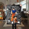 1pz Coperta in Flanella con Stampa Son Goku, Alta Qualità per Tutte le Stagioni, Decorazione per la Casa, Calore e Comfort, Perfetta per Regali di Natale