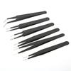 6PCS Anti static Tweezers Stainless Steel Tweezer Maintenance Tool