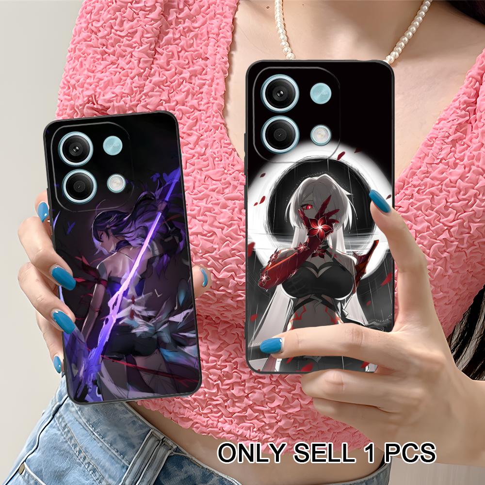 HSR Acheron Matte TPU Mobile Phone Case for Xiaomi Redmi Note 14 13 12 11 S Pro Plus 4G 5G Colorful Printing Cover