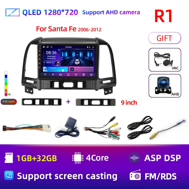 8Core Android 12 DSP Car Radio Multimidia Video Player Navigation GPS For Hyundai Santa Fe 2 2006-2012 2din Head Unit Carplay