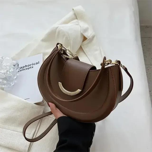 

Shoulder Bags for Women 2026 Designer Brand Trend Leather Small Underarm Crossbody Handbags Women Purses Bags кавовий