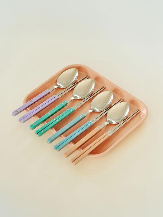 

CHER Parve Cutlery Spoon Set_16 Colors Single 2P_Yellow