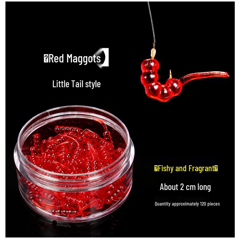 Супер маленькая наживка-мотыль с сильным запахом для плотвы и жереха 120 Pieces/Box