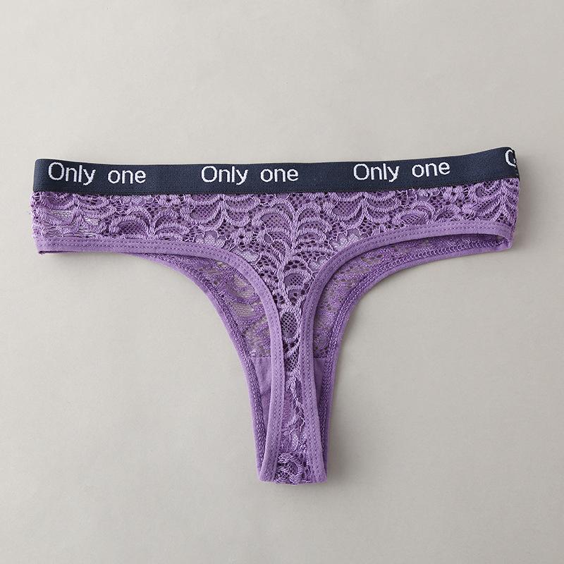 Damsunderkläder sexiga sport fitness bokstav bred midja låg midja Trosor dam sömlösa triangelbyxor stringtrosa Trosor