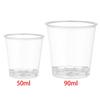 30/50X Round Reusable Plastic Shot Glasses Dessert Cups Disposable Glass Drinks