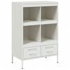 VidaXL High Buffet, Cabinet with Legs and Compartments, Storage Furniture, Living Room Organizer, White 843107