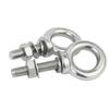 304 Stainless Steel M3 M4 M5 M6 M8 Ring Eyebolts with Nut Washer Gaksets Set Extended Bolts Marine Lifting Ring Screws and Nuts