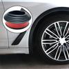 Universal Black Carbonfiber Fender Flare Car Wheel Eyebrow Rubber Protector Strip Guard Wheel-arch Trim Arch Extender Decoration