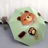 1pc Bear in Hot Tub with Paws Umbrella with Plastic Handle,Suitable for All Seasons UmbrellaPT490