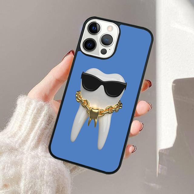 Dentist Tooth Pattern Phone Case For Apple iPhone 17 Air Pro Max Plus Coque For iPhone 17 Air 14 15 16 13 12 Max Cover
