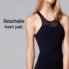 Women’s Colorblock Sports Jumpsuit - Nude-Feel, Slimming, Flared Yoga Outfit