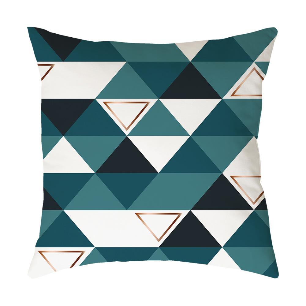Kissen Leinen Kurzplüsch Zuhause Einfach Nordischer Stil Geometrischer Kissenbezug Sofakissen Kissenbezug