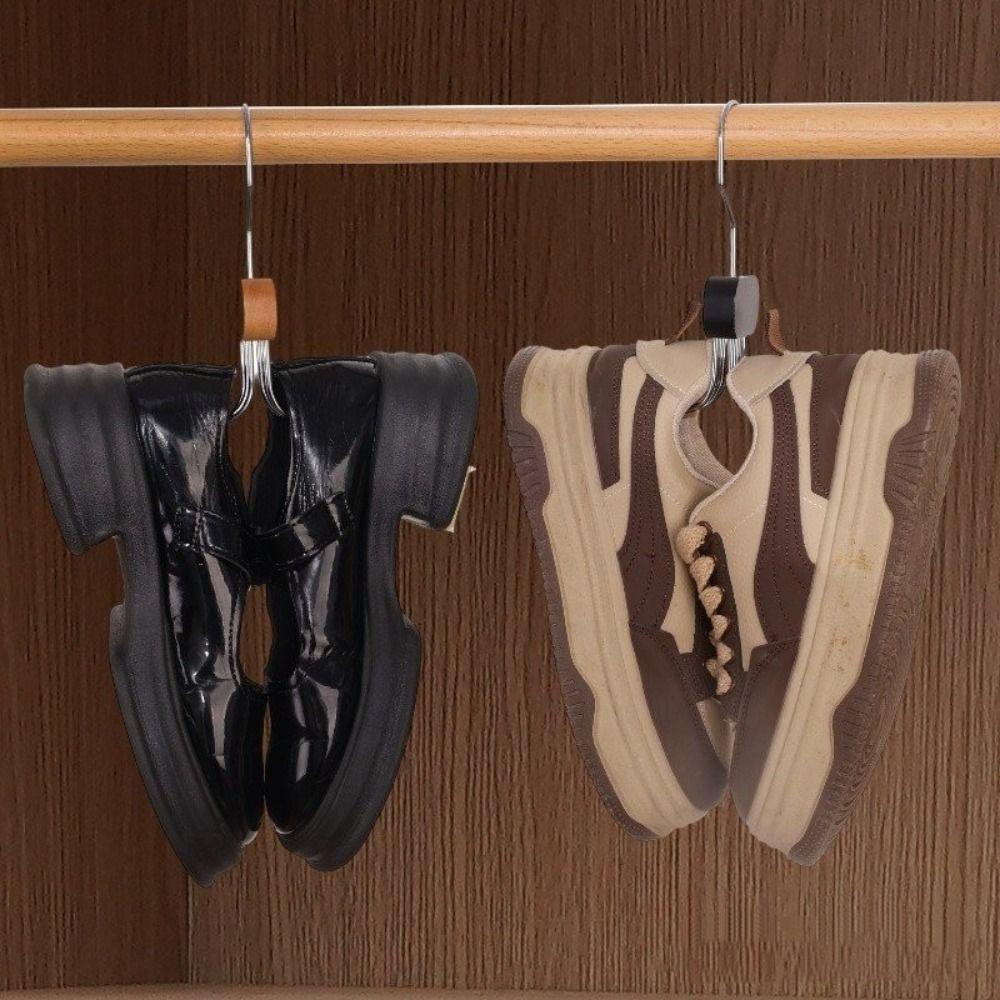 Rotatable Clothes Hook Wooden Scarf Storage Hook Multipurpose Belt Hooks  Household