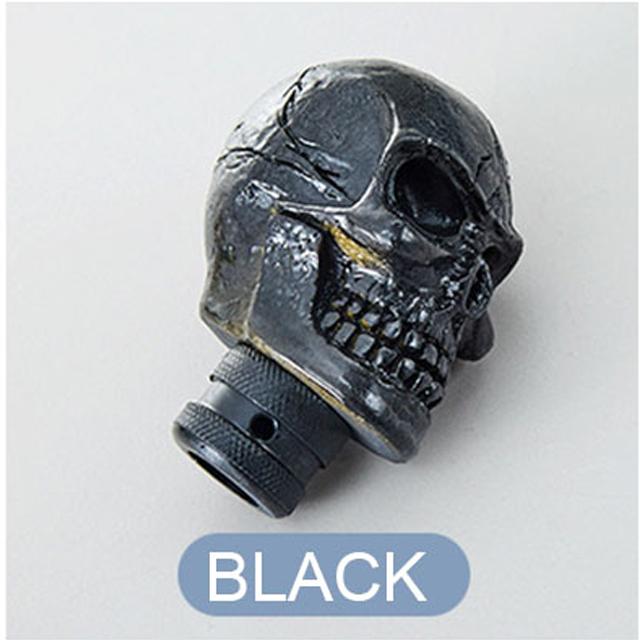 Universal Skull Shape Car Gear Shift Knob Head Auto Gearbox Shifter Lever Change Stick Handle Cover Gearshift Halloween Gift