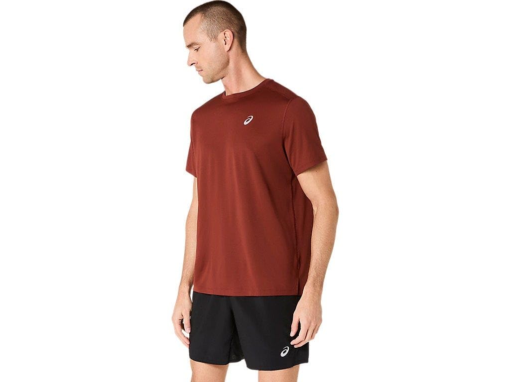 Running Wear SILVER SS TOP 2011D242 201 S [ASICS] Men's (SINGED RED)