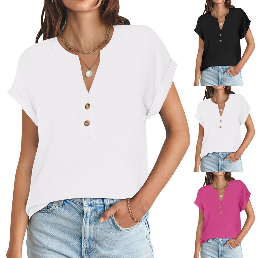 Dámské ležérní volné košile Módní topy Trička Tričko