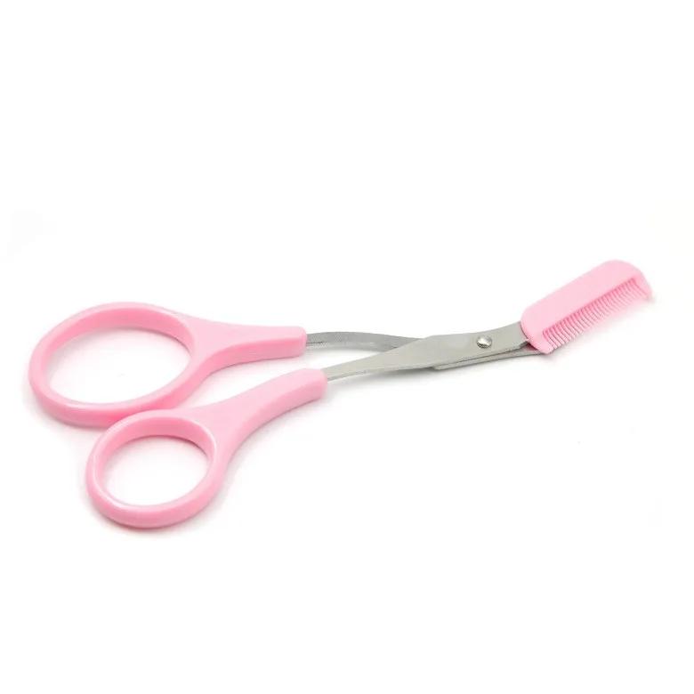 

1PCS Stainless Steel Eyebrow Trimmer Scissors with Comb Removable Hair Remover Shaver Cutter Eye Brow Razor Face Makeup Tools