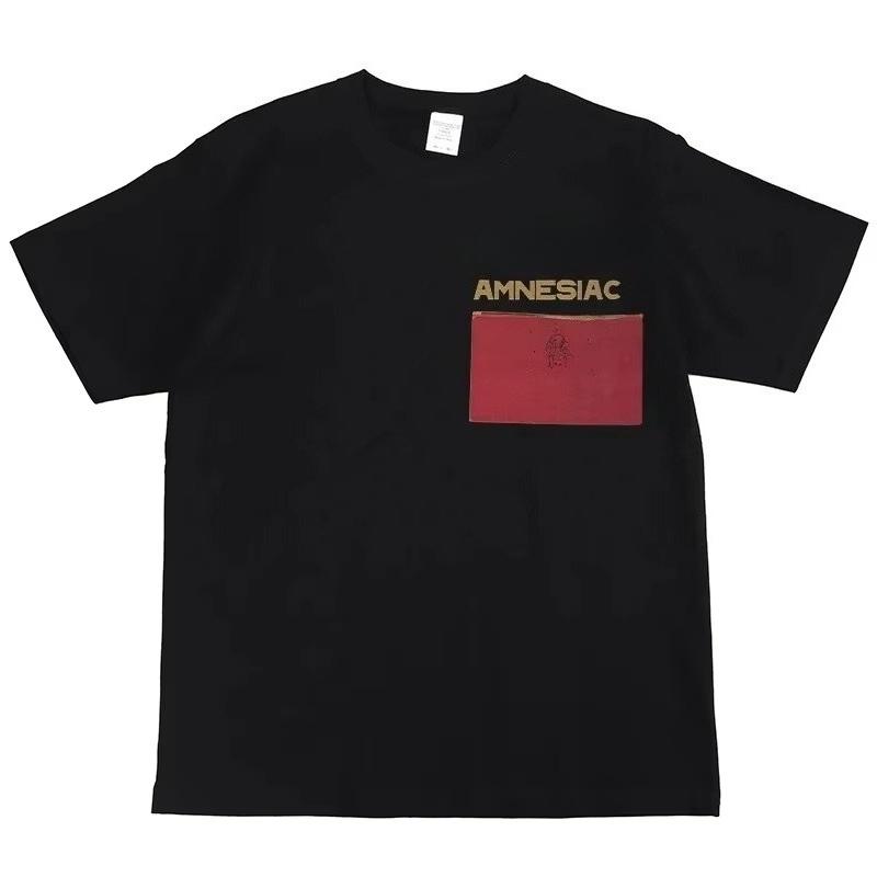 

Rock Band Print American Street Hip-hop Retro Black Short-sleeved T-shirt for Men and Women Shirts for Men Off White Gulf 4XL