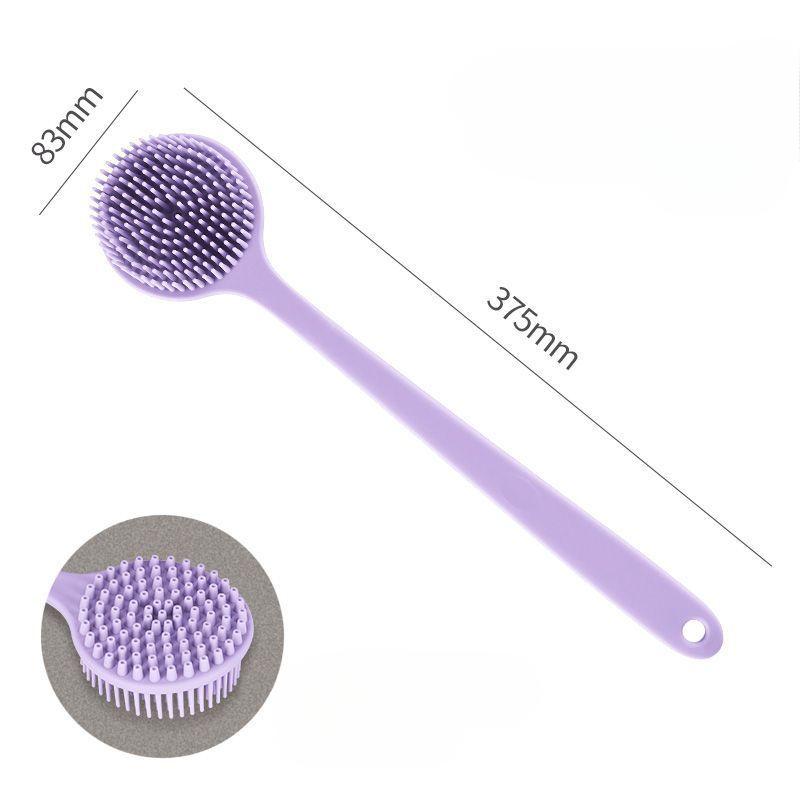 Soft Silicone Bath Brush with Long Handle - Gentle Back Scrubber, Deep Cleaning & Skin Care
