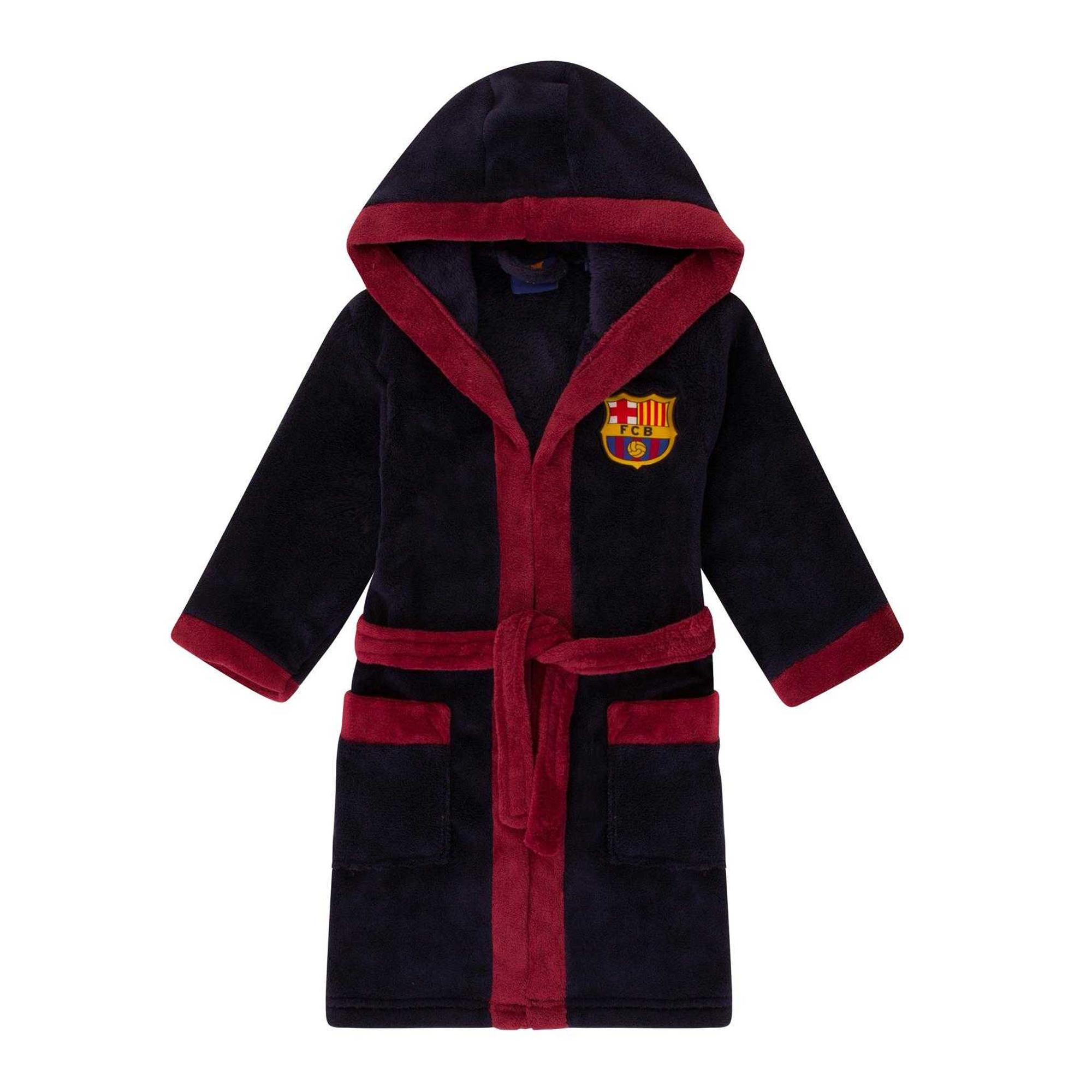 Szlafrok polarowy FC Barcelona Boys Crest 7-8 Years kolor granatowy