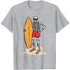 Skeleton Surfer Ocean Surfboard Surfing Board Lover Surfboarding T-Shirt for Men Women Holiday Graphic T Shirts